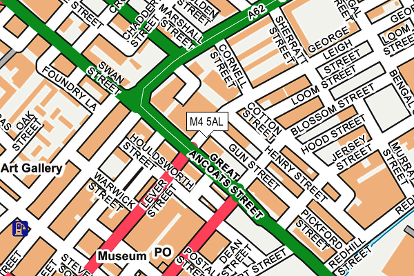 M4 5AL map - OS OpenMap – Local (Ordnance Survey)