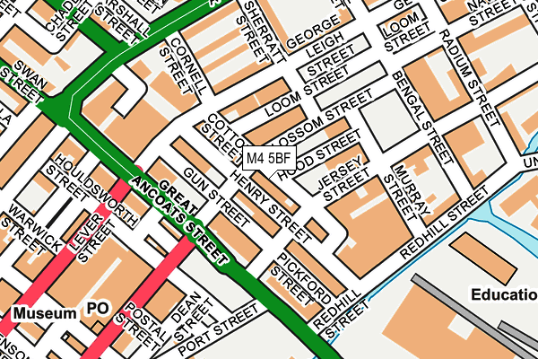 M4 5BF map - OS OpenMap – Local (Ordnance Survey)