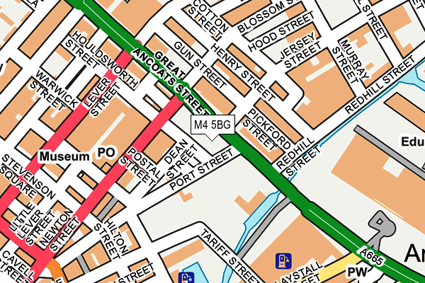 M4 5BG map - OS OpenMap – Local (Ordnance Survey)