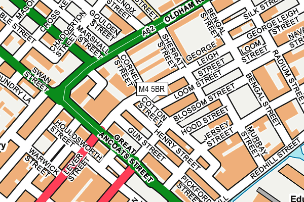 M4 5BR map - OS OpenMap – Local (Ordnance Survey)