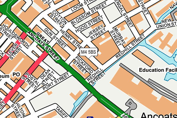 M4 5BS map - OS OpenMap – Local (Ordnance Survey)