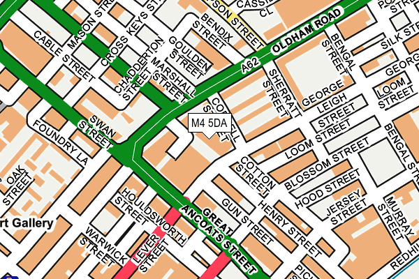 M4 5DA map - OS OpenMap – Local (Ordnance Survey)