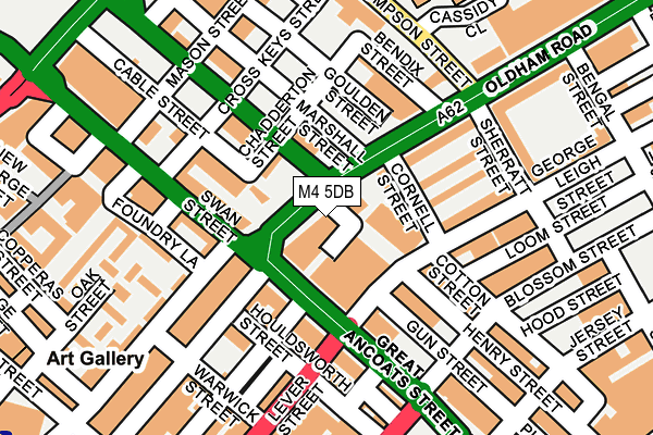 M4 5DB map - OS OpenMap – Local (Ordnance Survey)