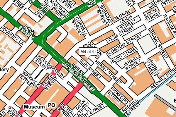 M4 5DD map - OS OpenMap – Local (Ordnance Survey)