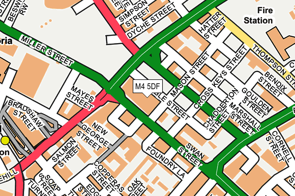 M4 5DF map - OS OpenMap – Local (Ordnance Survey)