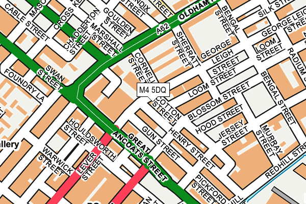 M4 5DQ map - OS OpenMap – Local (Ordnance Survey)