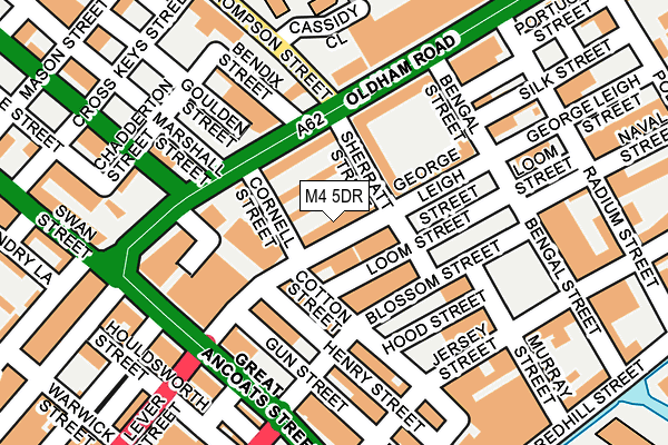 M4 5DR map - OS OpenMap – Local (Ordnance Survey)