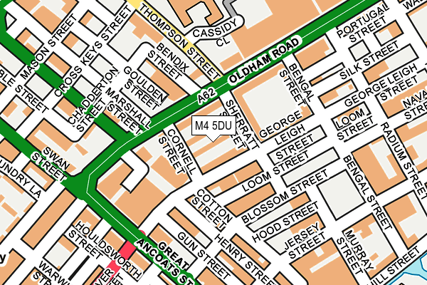 M4 5DU map - OS OpenMap – Local (Ordnance Survey)