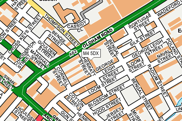 M4 5DX map - OS OpenMap – Local (Ordnance Survey)