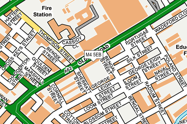 M4 5EB map - OS OpenMap – Local (Ordnance Survey)