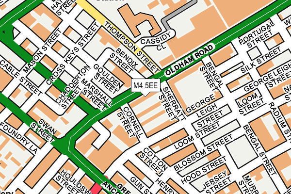M4 5EE map - OS OpenMap – Local (Ordnance Survey)