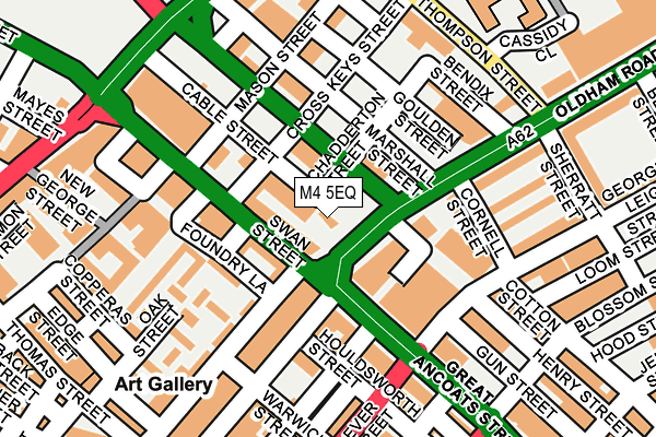 M4 5EQ map - OS OpenMap – Local (Ordnance Survey)