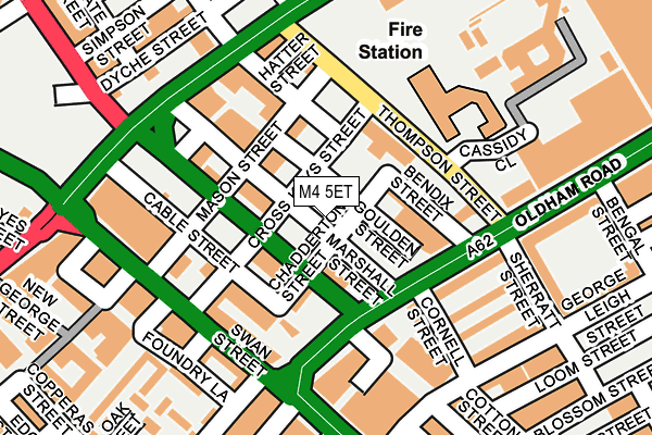 M4 5ET map - OS OpenMap – Local (Ordnance Survey)