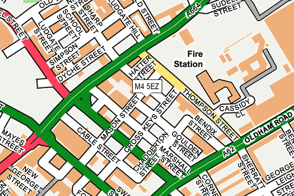 M4 5EZ map - OS OpenMap – Local (Ordnance Survey)