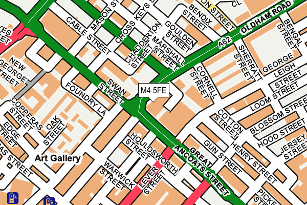 M4 5FE map - OS OpenMap – Local (Ordnance Survey)