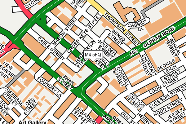 M4 5FQ map - OS OpenMap – Local (Ordnance Survey)