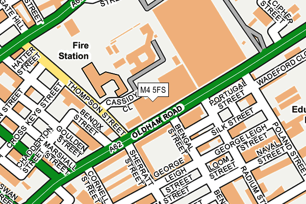 M4 5FS map - OS OpenMap – Local (Ordnance Survey)