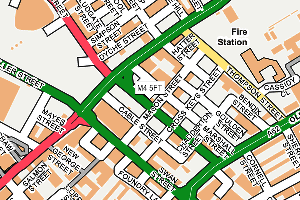 M4 5FT map - OS OpenMap – Local (Ordnance Survey)