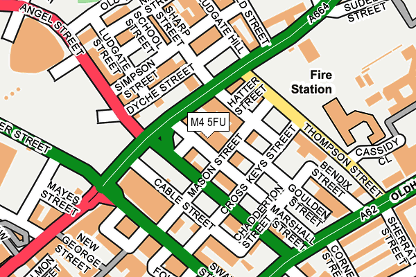 M4 5FU map - OS OpenMap – Local (Ordnance Survey)