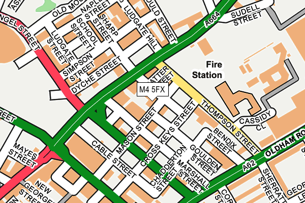 M4 5FX map - OS OpenMap – Local (Ordnance Survey)