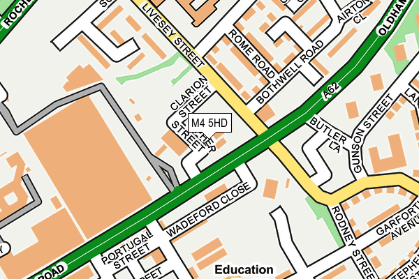 M4 5HD map - OS OpenMap – Local (Ordnance Survey)