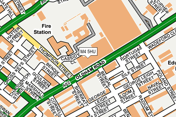 M4 5HU map - OS OpenMap – Local (Ordnance Survey)