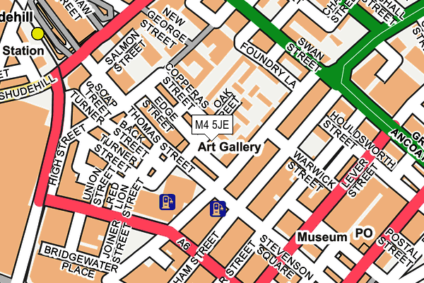 M4 5JE map - OS OpenMap – Local (Ordnance Survey)