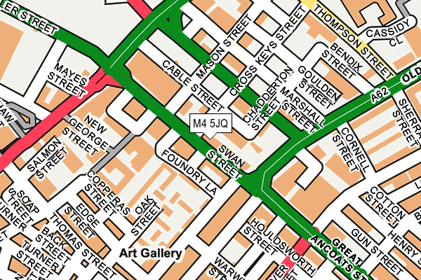 M4 5JQ map - OS OpenMap – Local (Ordnance Survey)