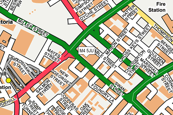 M4 5JU map - OS OpenMap – Local (Ordnance Survey)