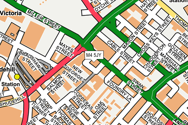 M4 5JY map - OS OpenMap – Local (Ordnance Survey)