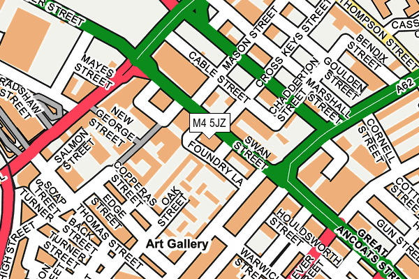 M4 5JZ map - OS OpenMap – Local (Ordnance Survey)