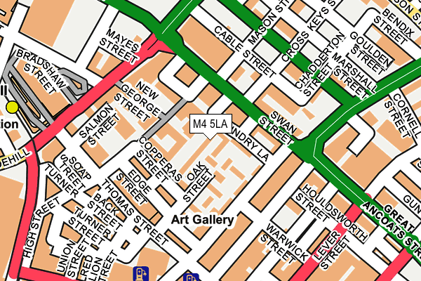 M4 5LA map - OS OpenMap – Local (Ordnance Survey)