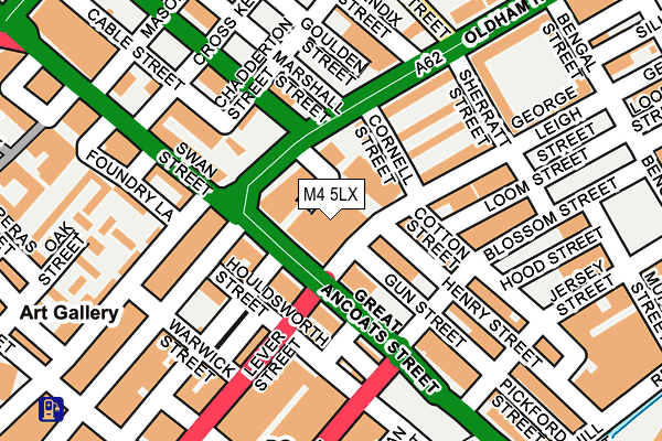 M4 5LX map - OS OpenMap – Local (Ordnance Survey)