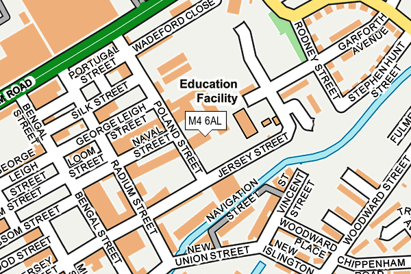 M4 6AL map - OS OpenMap – Local (Ordnance Survey)