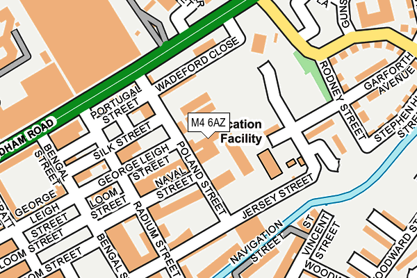 M4 6AZ map - OS OpenMap – Local (Ordnance Survey)