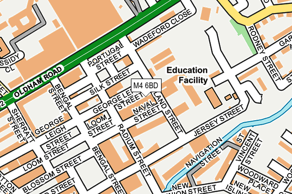 M4 6BD map - OS OpenMap – Local (Ordnance Survey)