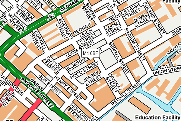 M4 6BF map - OS OpenMap – Local (Ordnance Survey)