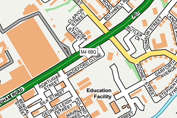 M4 6BQ map - OS OpenMap – Local (Ordnance Survey)