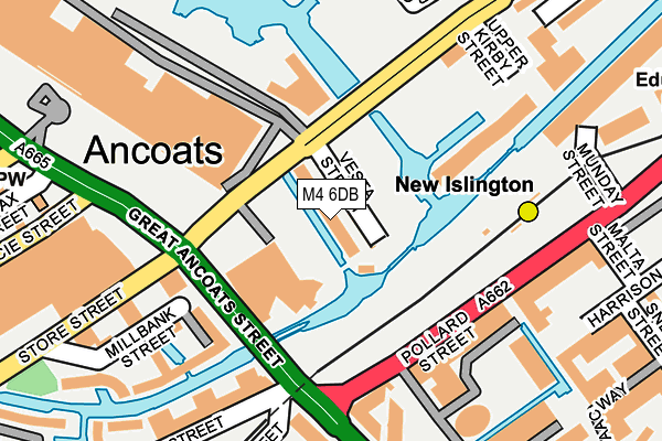 M4 6DB map - OS OpenMap – Local (Ordnance Survey)