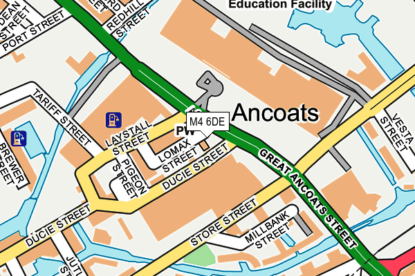 M4 6DE map - OS OpenMap – Local (Ordnance Survey)