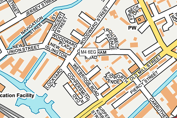 M4 6EG map - OS OpenMap – Local (Ordnance Survey)