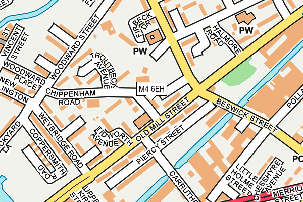 M4 6EH map - OS OpenMap – Local (Ordnance Survey)