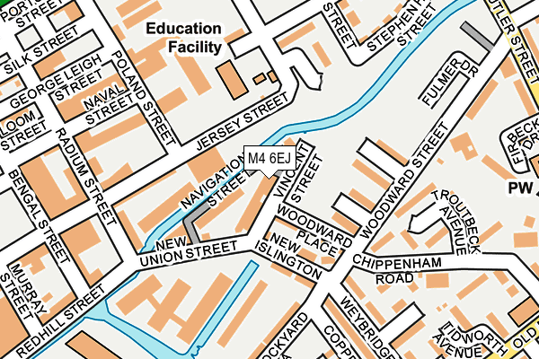 M4 6EJ map - OS OpenMap – Local (Ordnance Survey)