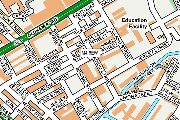 M4 6EW map - OS OpenMap – Local (Ordnance Survey)