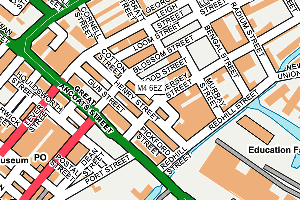 M4 6EZ map - OS OpenMap – Local (Ordnance Survey)