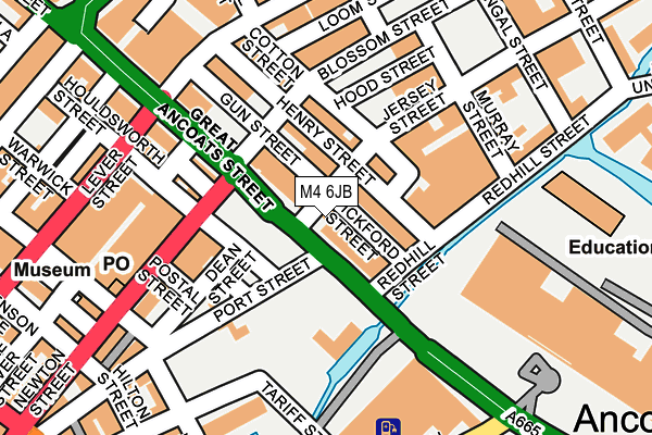 M4 6JB map - OS OpenMap – Local (Ordnance Survey)