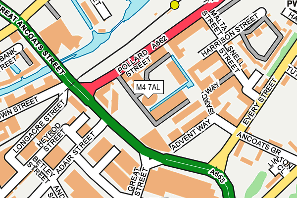 M4 7AL map - OS OpenMap – Local (Ordnance Survey)