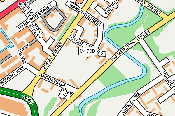 M4 7DD map - OS OpenMap – Local (Ordnance Survey)