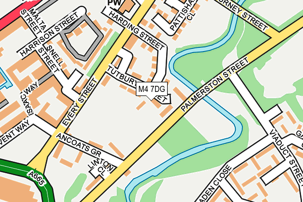 M4 7DG map - OS OpenMap – Local (Ordnance Survey)