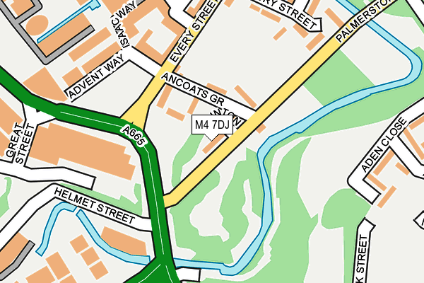 M4 7DJ map - OS OpenMap – Local (Ordnance Survey)